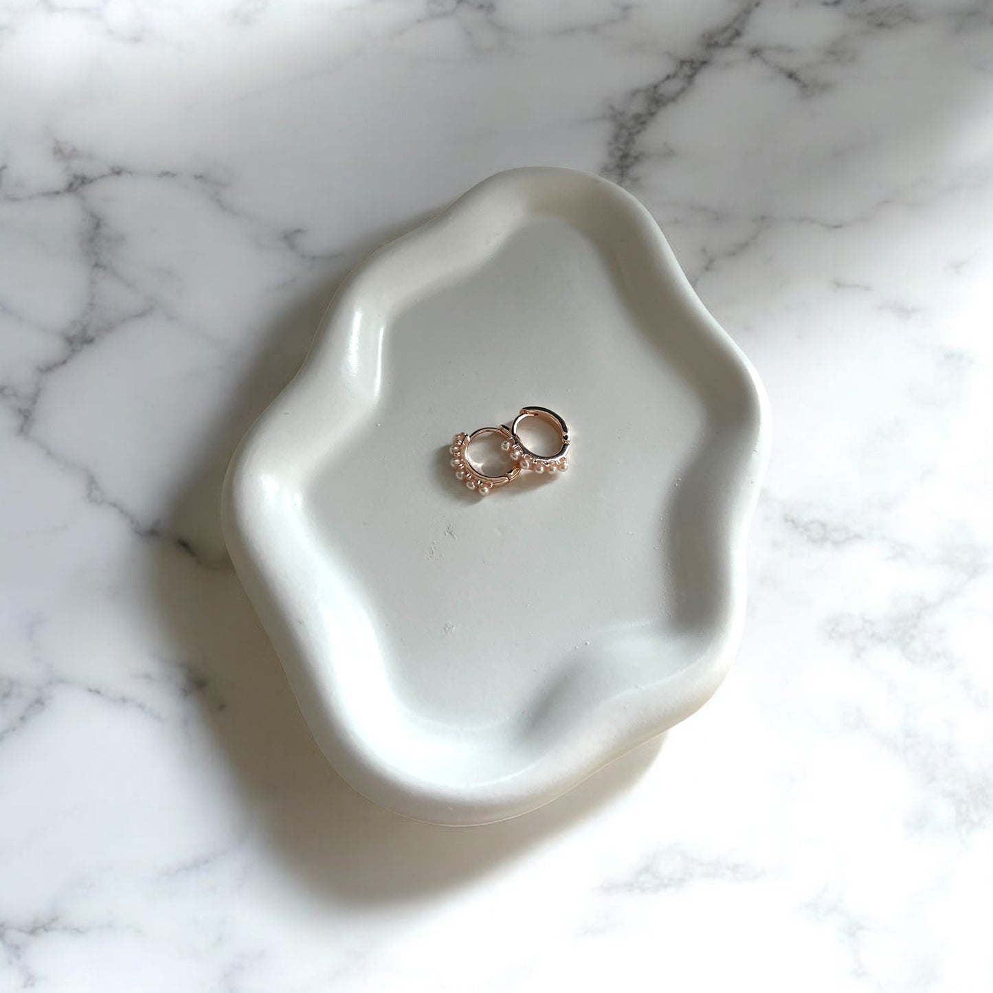 Rose Gold Pearl Earrings