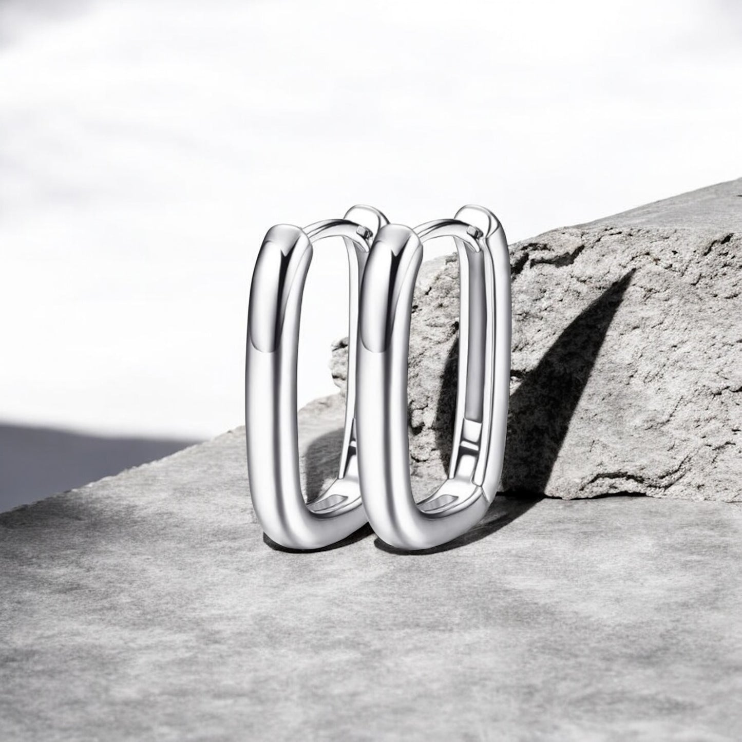 Silver Link Earrings