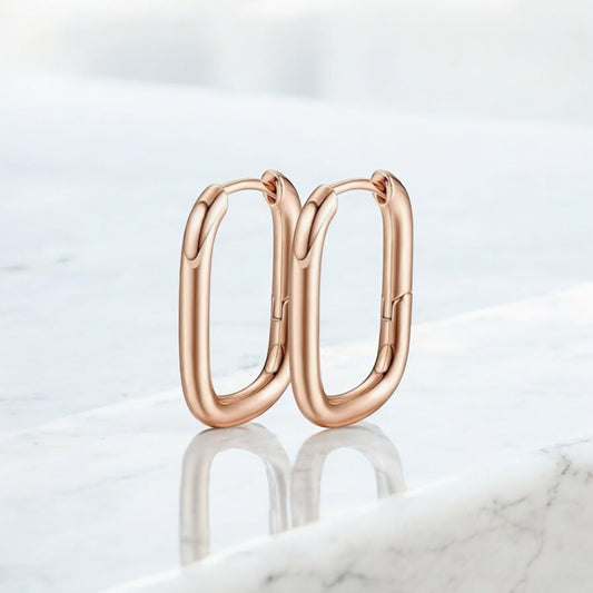 Rose Gold Link Earrings