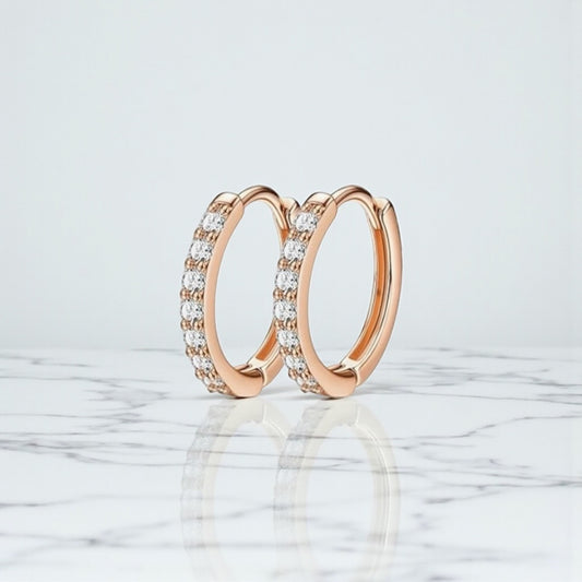 Rose Gold CZ Earrings