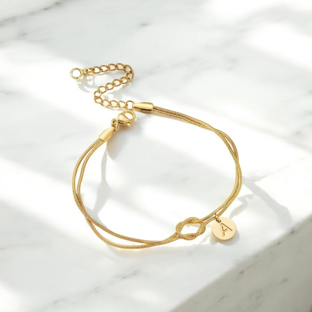 TIED by ARELA - Unisex Initial Bracelet